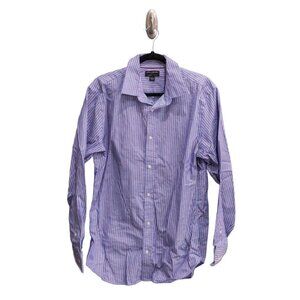 Banana Republic Blue Striped Button-Up, Size Large